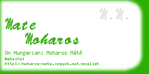 mate moharos business card