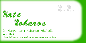 mate moharos business card